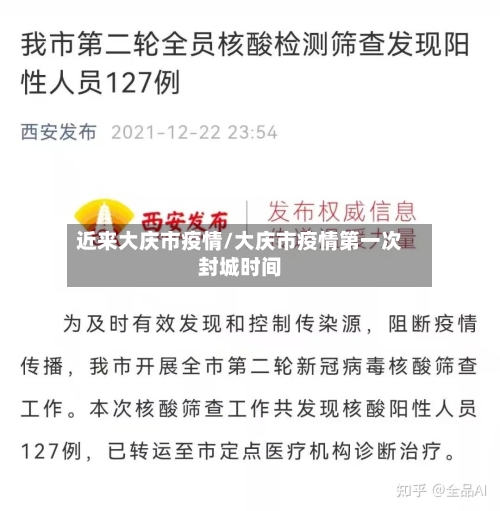 近来大庆市疫情/大庆市疫情第一次封城时间-第3张图片