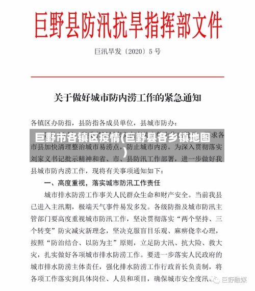 巨野市各镇区疫情(巨野县各乡镇地图)-第2张图片