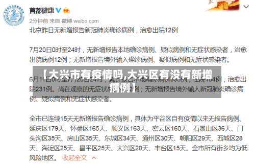 【大兴市有疫情吗,大兴区有没有新增病例】-第3张图片