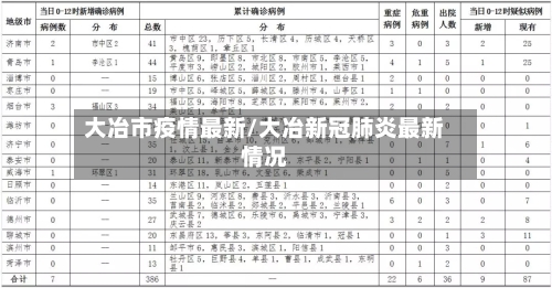 大冶市疫情最新/大冶新冠肺炎最新情况