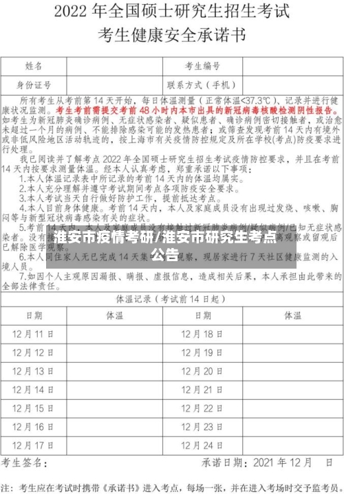 淮安市疫情考研/淮安市研究生考点公告