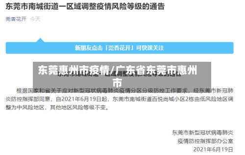 东莞惠州市疫情/广东省东莞市惠州市-第2张图片