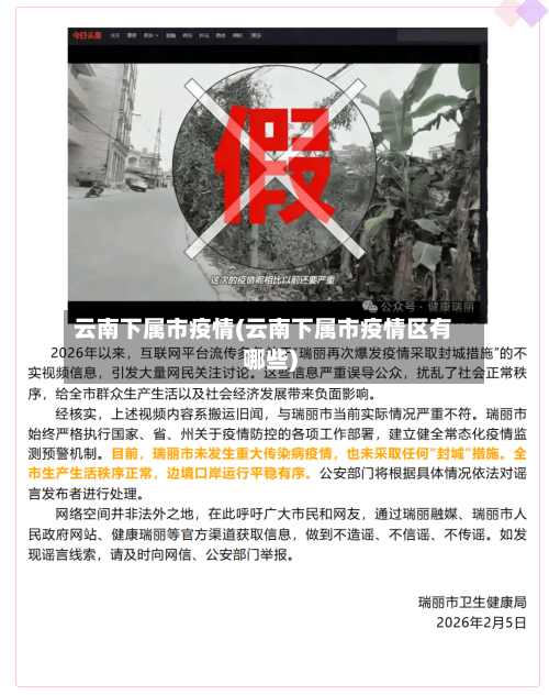 云南下属市疫情(云南下属市疫情区有哪些)