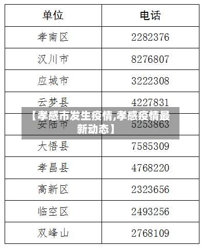 【孝感市发生疫情,孝感疫情最新动态】