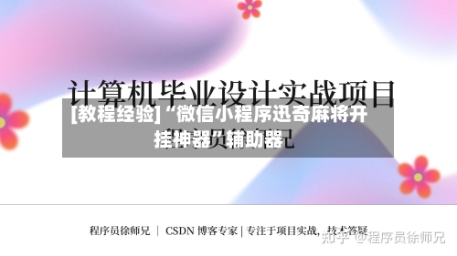 [教程经验]“微信小程序迅奇麻将开挂神器”辅助器-第3张图片