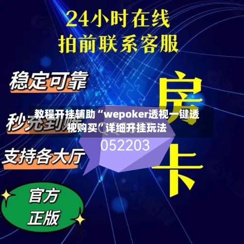 教程开挂辅助“wepoker透视一键透视购买”详细开挂玩法-第3张图片