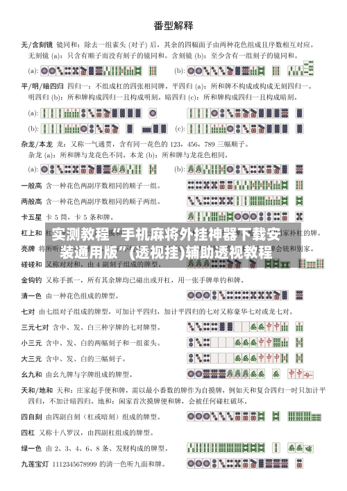 实测教程“手机麻将外挂神器下载安装通用版”(透视挂)辅助透视教程-第3张图片