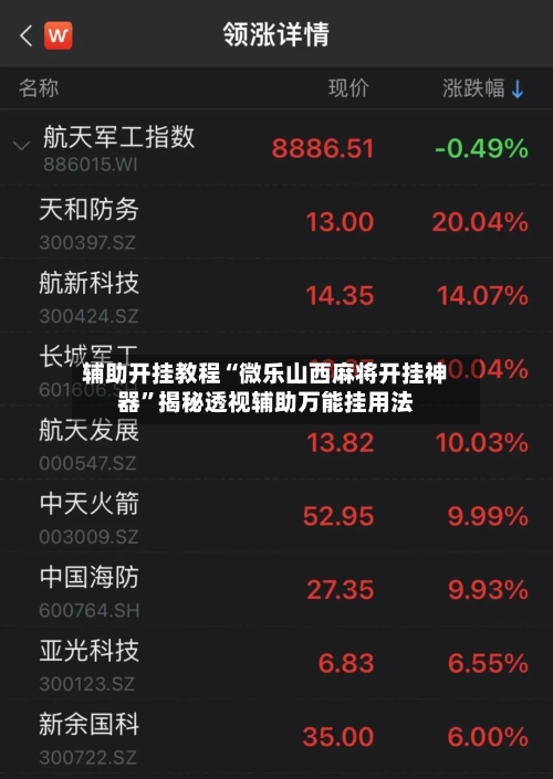 辅助开挂教程“微乐山西麻将开挂神器	”揭秘透视辅助万能挂用法-第2张图片