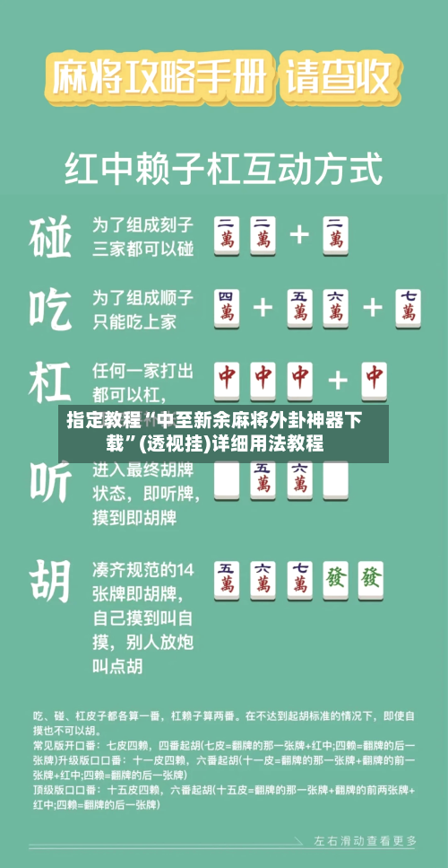 指定教程“中至新余麻将外卦神器下载”(透视挂)详细用法教程-第3张图片