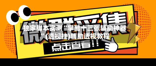 独家脚本实测“掌酷十三张辅助神器”(透视挂)辅助透视教程-第2张图片