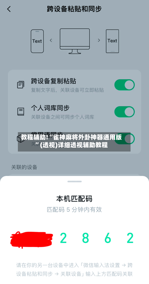 教程辅助!“雀神麻将外卦神器通用版”(透视)详细透视辅助教程-第3张图片