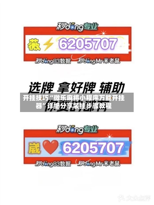 开挂技巧“微乐麻将小程序万能开挂器”详细分享装挂步骤教程-第3张图片