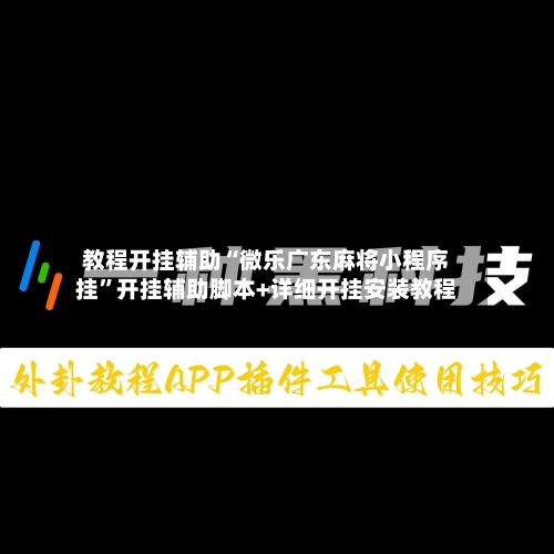 教程开挂辅助“微乐广东麻将小程序挂”开挂辅助脚本+详细开挂安装教程-第2张图片