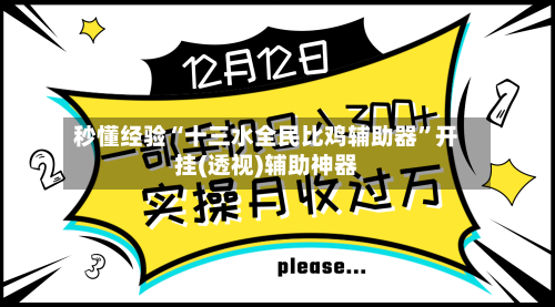 秒懂经验“十三水全民比鸡辅助器”开挂(透视)辅助神器-第2张图片