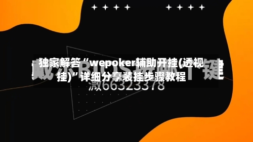 独家解答“wepoker辅助开挂(透视挂)	”详细分享装挂步骤教程-第2张图片