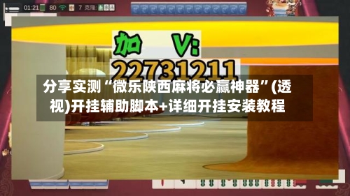 分享实测“微乐陕西麻将必赢神器”(透视)开挂辅助脚本+详细开挂安装教程-第2张图片