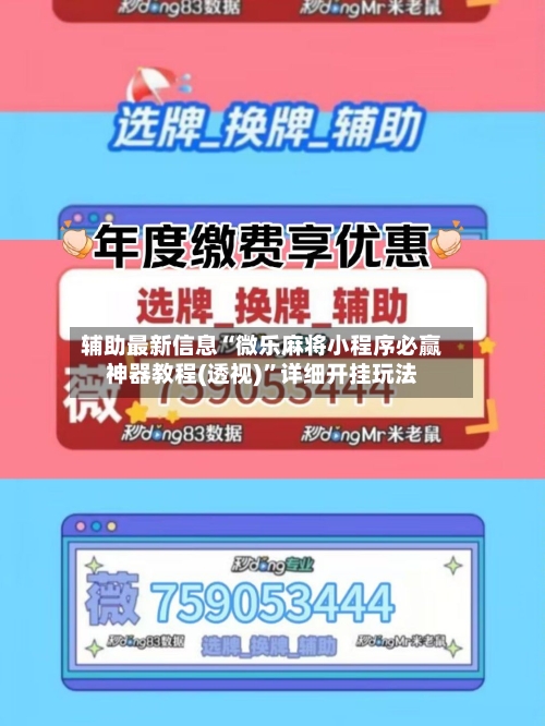 辅助最新信息“微乐麻将小程序必赢神器教程(透视)”详细开挂玩法-第2张图片