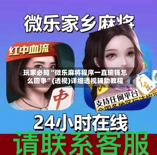 玩家必知“微乐麻将程序一直输钱怎么回事”(透视)详细透视辅助教程-第2张图片