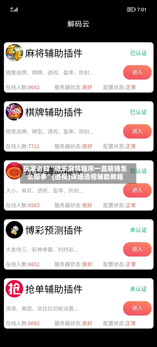 玩家必知“微乐麻将程序一直输钱怎么回事”(透视)详细透视辅助教程-第3张图片