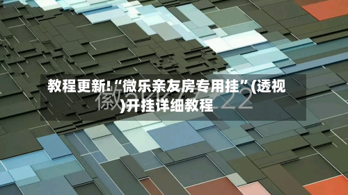 教程更新!“微乐亲友房专用挂	”(透视)开挂详细教程-第2张图片