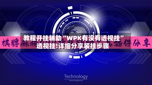 教程开挂辅助“WPK有没有透视挂”透视挂!详细分享装挂步骤-第3张图片