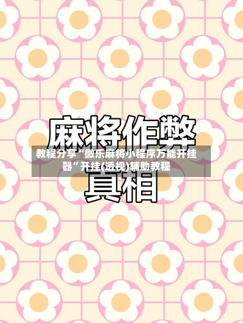 教程分享“微乐麻将小程序万能开挂器”开挂(透视)辅助教程-第3张图片