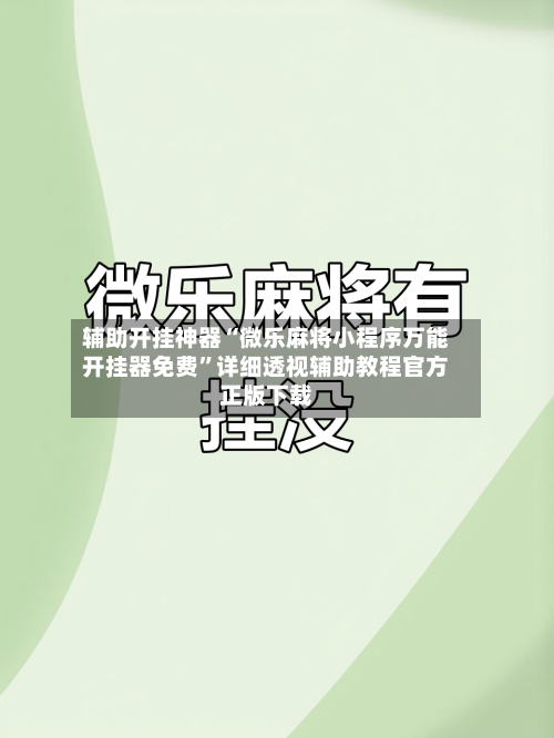 辅助开挂神器“微乐麻将小程序万能开挂器免费”详细透视辅助教程官方正版下载-第3张图片