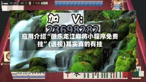 应用介绍“微乐龙江麻将小程序免费挂	”(透视)其实真的有挂-第2张图片