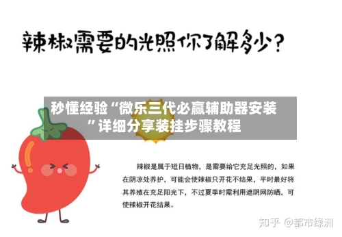 秒懂经验“微乐三代必赢辅助器安装”详细分享装挂步骤教程-第3张图片