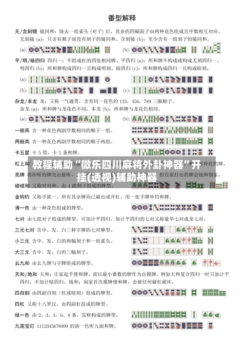 教程辅助“微乐四川麻将外卦神器”开挂(透视)辅助神器-第2张图片