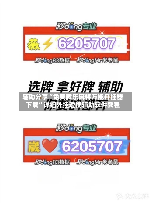 辅助分享“免费微乐麻将万能开挂器下载	”详细外挂透视辅助软件教程-第2张图片