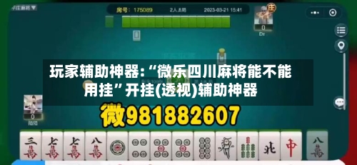 玩家辅助神器:“微乐四川麻将能不能用挂”开挂(透视)辅助神器-第2张图片