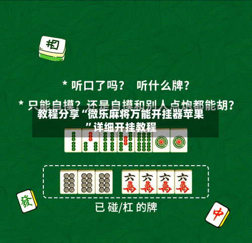 教程分享“微乐麻将万能开挂器苹果”详细开挂教程