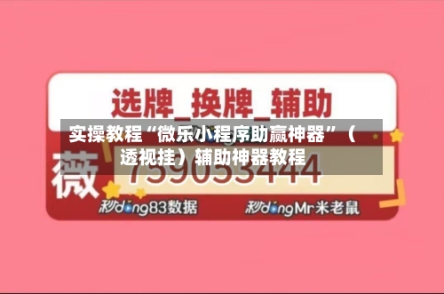 实操教程“微乐小程序助赢神器”（透视挂）辅助神器教程-第2张图片