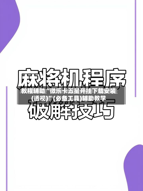 教程辅助“微乐卡五星开挂下载安装(透视)”(必备工具)辅助教学-第3张图片