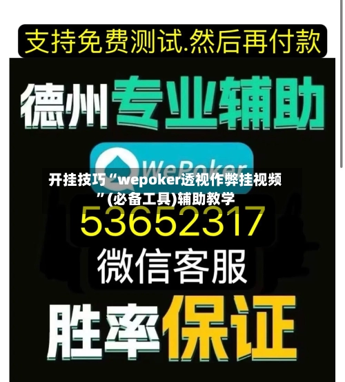 开挂技巧“wepoker透视作弊挂视频”(必备工具)辅助教学-第2张图片