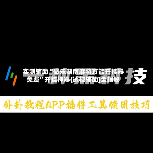 实测辅助“微乐湖南麻将万能开挂器免费”开挂神器{透视辅助}全揭秘-第2张图片