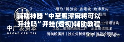 辅助神器“中至鹰潭麻将可以开挂吗”开挂(透视)辅助教程-第3张图片
