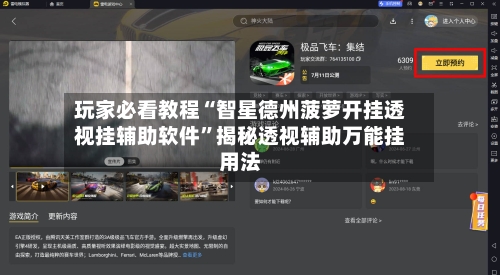 玩家必看教程“智星德州菠萝开挂透视挂辅助软件”揭秘透视辅助万能挂用法