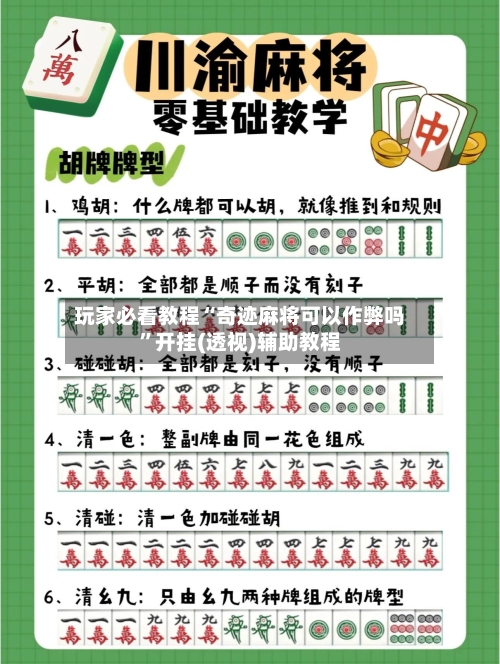 玩家必看教程“奇迹麻将可以作弊吗”开挂(透视)辅助教程-第2张图片