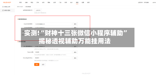 实测!“财神十三张微信小程序辅助”揭秘透视辅助万能挂用法