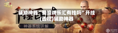 辅助神器“蜀渝牌乐汇有挂吗”开挂(透视)辅助神器-第3张图片