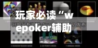 玩家必读“wepoker辅助透视作弊”详细开挂教程-第3张图片