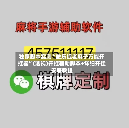 独家脚本实测“微乐捉老麻子万能开挂器”(透视)开挂辅助脚本+详细开挂安装教程