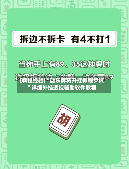[教程经验]“微乐麻将开挂教程步骤”详细外挂透视辅助软件教程-第3张图片