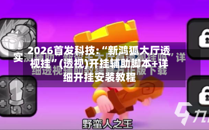 2026首发科技:“新鸿狐大厅透视挂”(透视)开挂辅助脚本+详细开挂安装教程