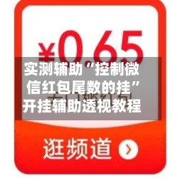实测辅助“控制微信红包尾数的挂	”开挂辅助透视教程-第3张图片