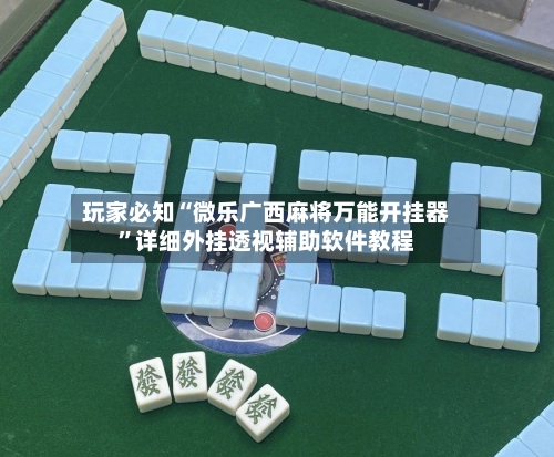 玩家必知“微乐广西麻将万能开挂器	”详细外挂透视辅助软件教程-第3张图片