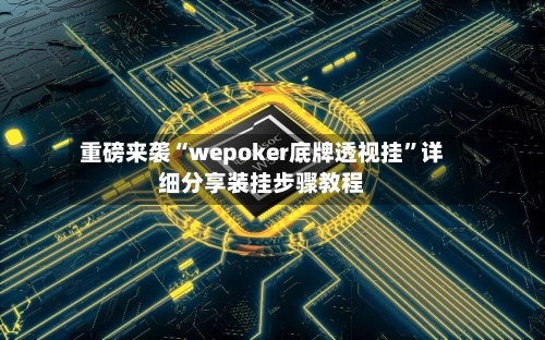 重磅来袭“wepoker底牌透视挂”详细分享装挂步骤教程-第3张图片