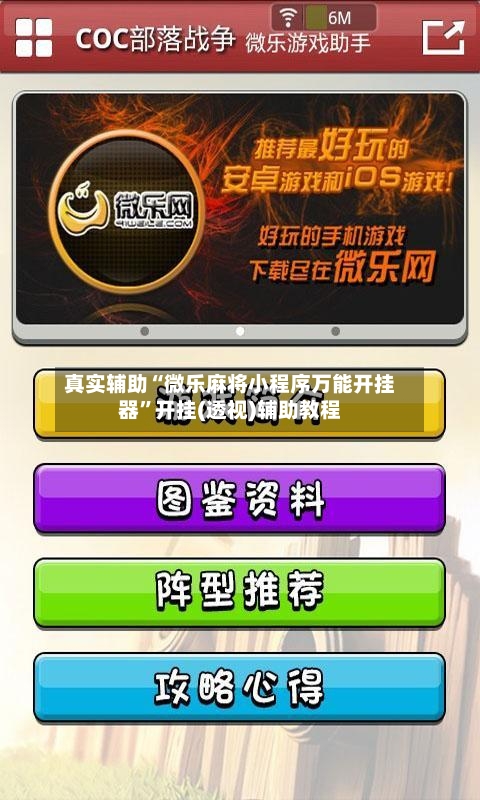 真实辅助“微乐麻将小程序万能开挂器”开挂(透视)辅助教程-第2张图片